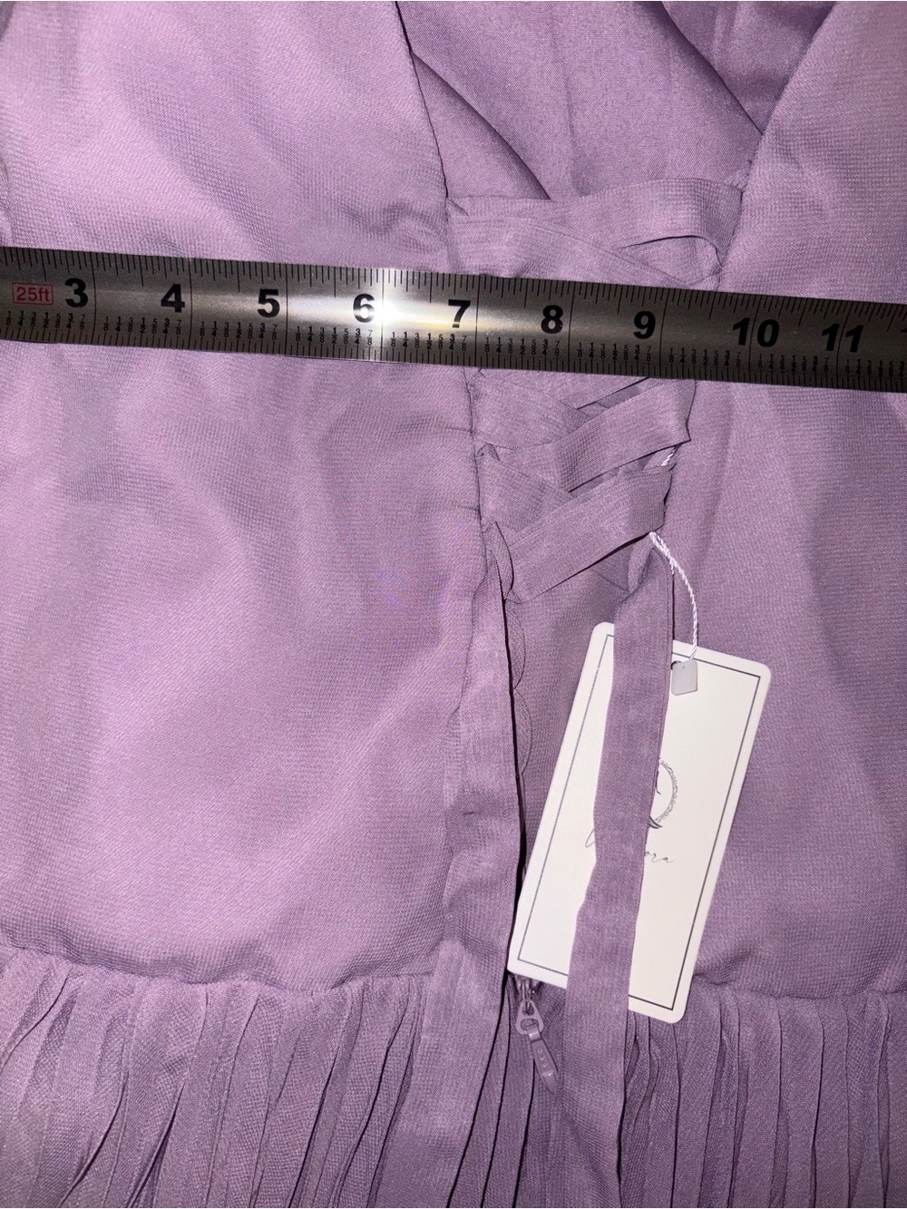 Lavender Sleeveless Pleated Maxi Dress - Picture 7 of 10